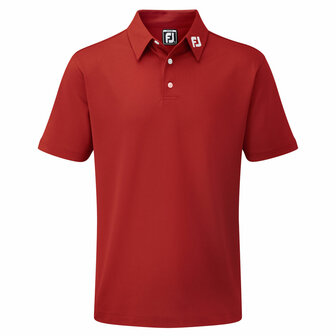 Footjoy Stretch Pique Solid Polo Junior Rouge