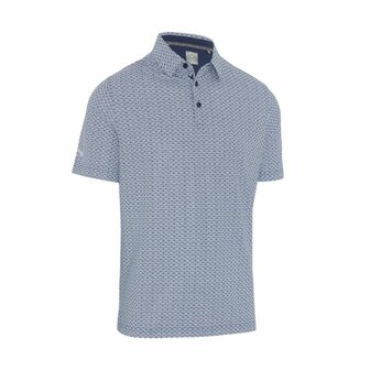 Callaway Hommes Golfpolo Tee All Over Print Navy Bright White