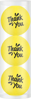 Golfballen Gift Set Thank You Geel