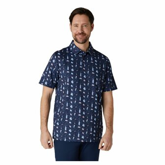 Callaway Men&#039;s Golf Polo Essentials Print In Peacoat