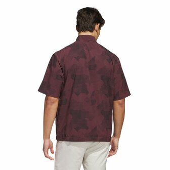 Adidas Heren Golfpullover Windbreeker Bordeaux Zwart