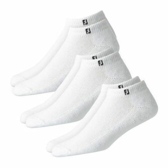 Footjoy Dames Golfsokken Sportlet 3 Paar Wit