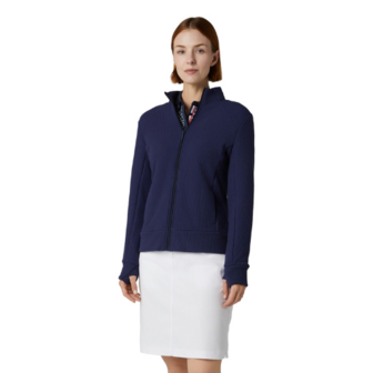 Callaway Stretch Waffle Knit Fleece Golfjas Dames Peacoat