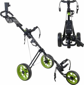 Cougar Track 3 wiel Golftrolley Zwart Groen