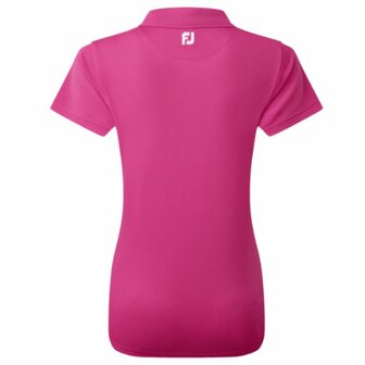 Footjoy Stretch Pique Solid Golfpolo Dames Fuchia