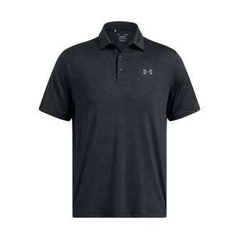 Under Armour Heren Playoff Golfpolo 3.0 Printed-Black Antracite Maat Medium