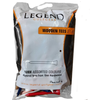 Legend Gekleurde Tees 54 mm 100 stuks