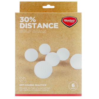 30% Distance Golf Balls pack of 6