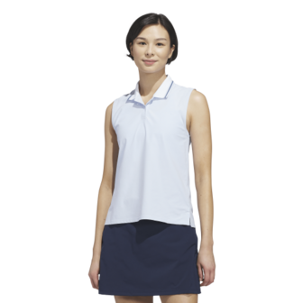 Adidas W BTC Twist Mouwloze Dames Polo Lichtblauw