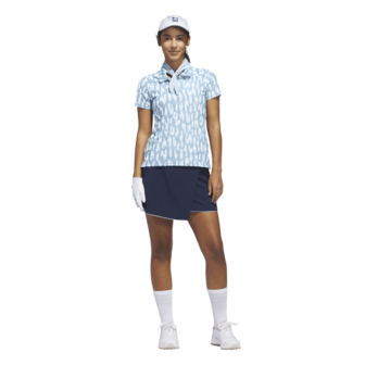 Adidas W Ultimate Jaquard Dames Polo Lichtblauw