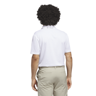 Adidas Ultimate Mesh Printed Heren Golfpolo Wit Blauw