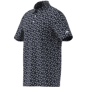 Adidas Ultimate Mesh Printed Heren Golfpolo Navy Wit