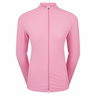 Footjoy Full Zipp Rib Midlayer Dames Pink
