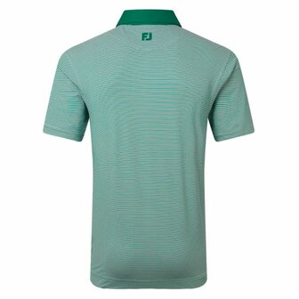 Footjoy Feeder Stripe Pique Heren Poloshirt Groen Wit