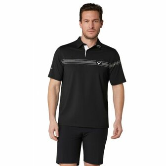 Callaway - Odessey Heren Block Golfpolo Zwart