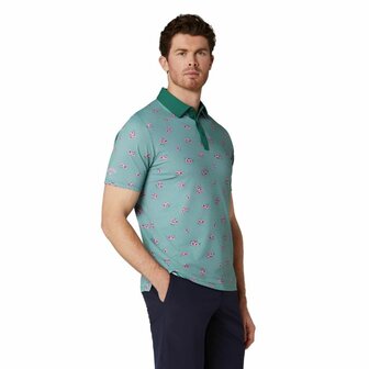 Callaway Azalea Gingham Print Golfpolo Galapagos Green