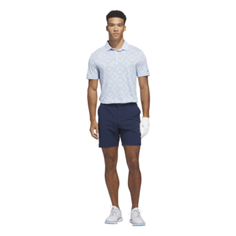 Adidas Ultimate CLSN Jacquard Heren Golfpolo Lichtblauw Blauw