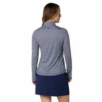 Callaway Premium  Scarf Geo Dames Midlayer Navy Wit