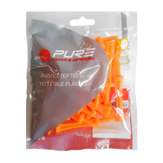 Pure4Golf Plastic Step Tees Oranje 69mm
