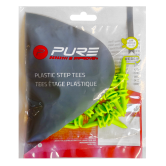 Pure4Golf Plastic Step Tees Lime 24mm