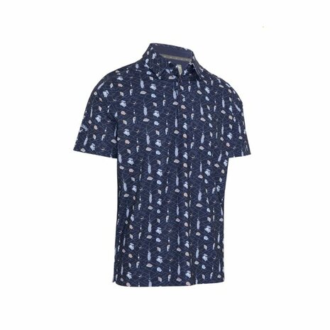 Callaway Men's Golf Polo Essentials Print In Peacoat