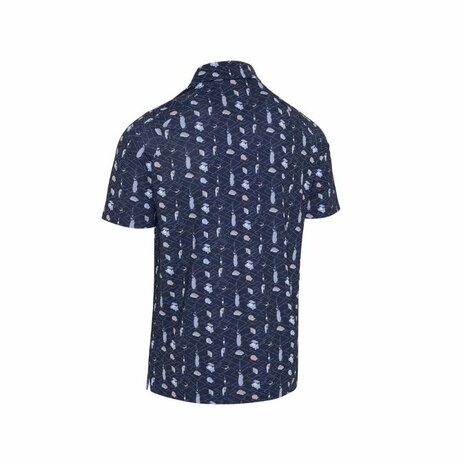 Callaway Men's Golf Polo Essentials Print In Peacoat