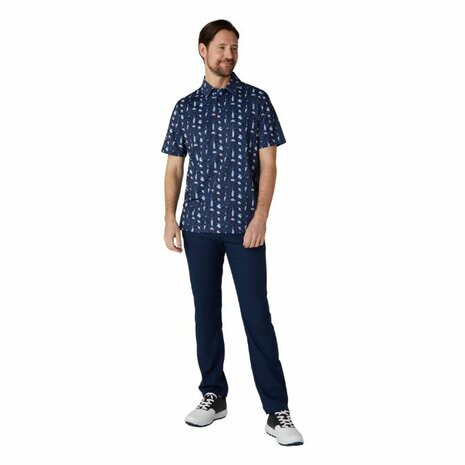 Callaway Men's Golf Polo Essentials Print In Peacoat