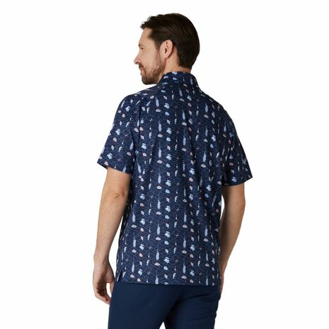 Callaway Men's Golf Polo Essentials Print In Peacoat
