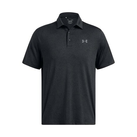 Under Armour Mens Playoff Golfpolo 3.0 Printed-Black Antracite