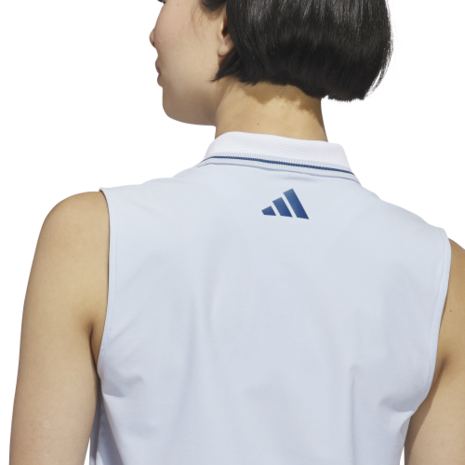 Adidas W BTC Twist Mouwloze Dames Polo Lichtblauw