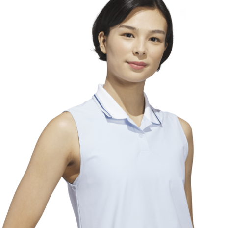 Adidas W BTC Twist Mouwloze Dames Polo Lichtblauw