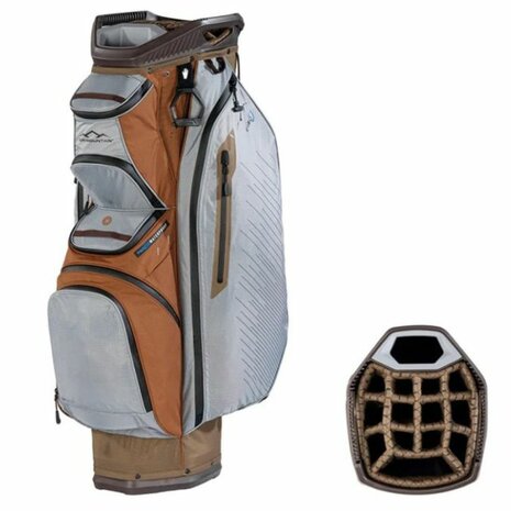 Sun Mountain C-130 H2NO Cartbag Waterdicht Leather Shadow Otter