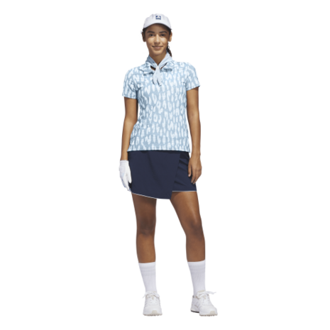 Adidas W Ultimate Jaquard Dames Polo Lichtblauw