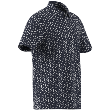 Adidas Ultimate Mesh Printed Heren Golfpolo Navy Wit