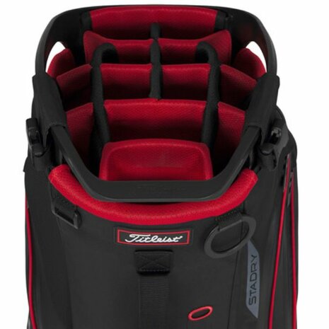 Titleist Hybrid 14 Stadry Standbag Zwart Rood