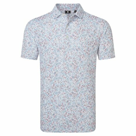 FootJoy Flower Print Pique Herenpolo Wit 