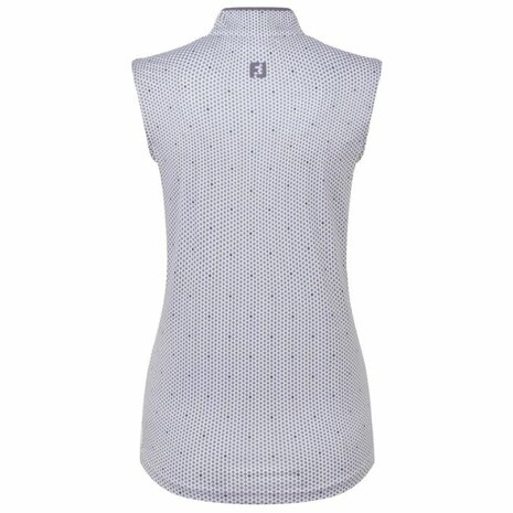 Footjoy Dames Front Tank Print Wit Lila