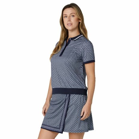 Callaway Premium  Scarf Geo Dames Golfpolo Navy
