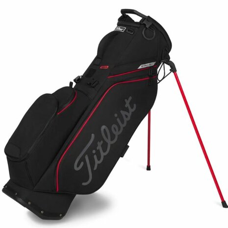 Titleist Players S4 Stadry Standbag Zwart Rood