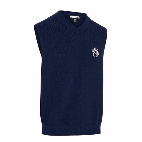 Callaway Mixed Texture Vest Navy