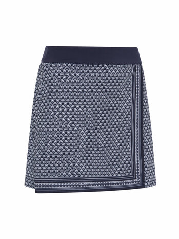 Callaway Scarf Geo Asymmetrical Skort Navy Wit
