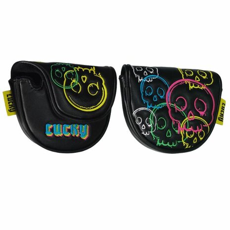 Legend Putter Mallet Headcover Lucky Zwart