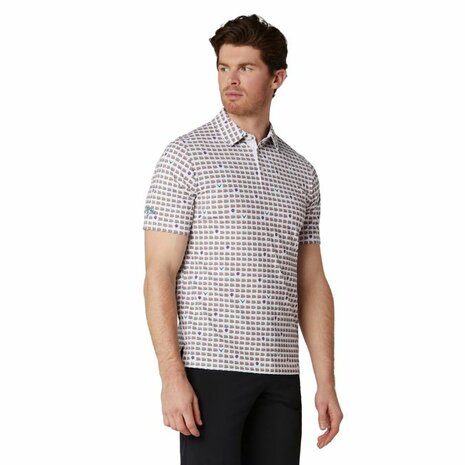 Callaway One Pimento Two Pimento Heren Golfpolo Wit