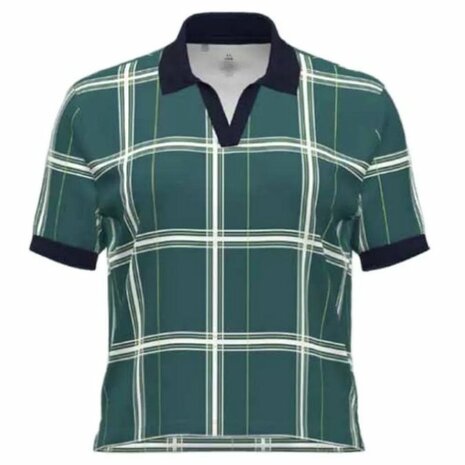 Armour Dry Johnny Collar Prt Polo-Rack Green - Midnight Navy