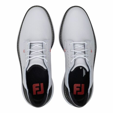 Footjoy Heren Golfschoenen Traditions Wit Zwart Rood