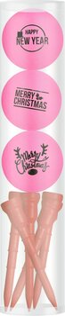 Golfballen Gift Set Merry Christmas-Happy Newyear Roze Inclusief Tees Golfballen Gift Set Merry Christmas-Happy Newyear Roze Inclusief Tees