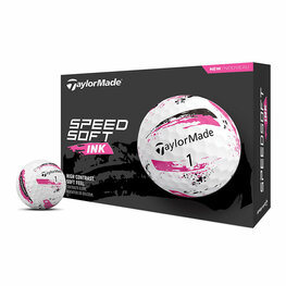 Golfbälle Taylormade Speed Soft Ink Weiß Pink Golfbälle Taylormade Speed Soft Ink Weiß Pink