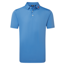 Footjoy Stretch Pique Heren Poloshirt Field Coastal Blue